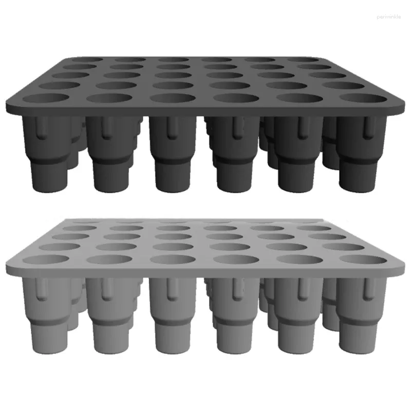 Moules de cuisson Silicone Cylinders Moules de glace Plate de cube avec couvercle Débrocher facilement pour les voyages de gobelet