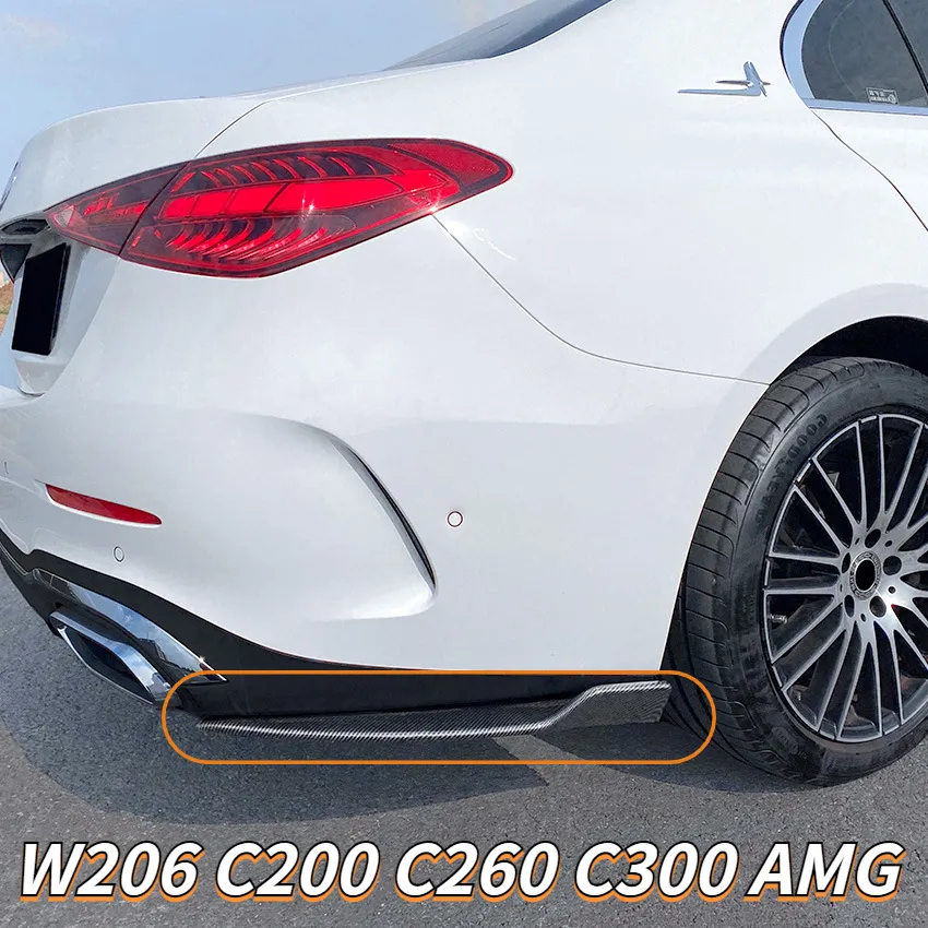 Mercedes Benz C Sınıfı W206 C200 C260 C300 AMG 2022-2023+ Otomobil Arka Tampon Yan Difüzör Spoiler Gövde Kitleri Gövde Kitleri Ayarlama