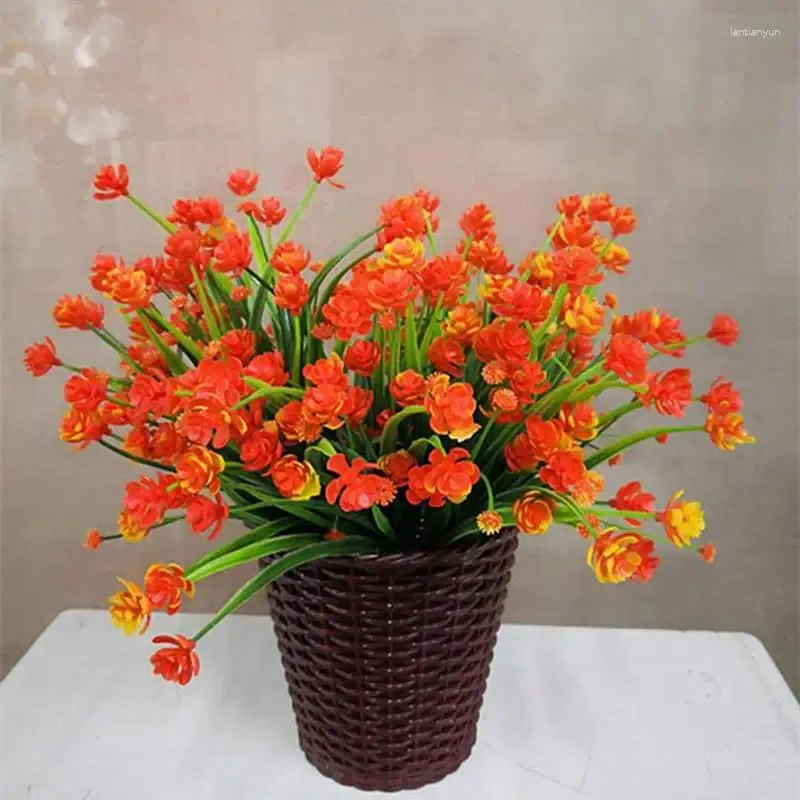 Fiori decorativi gypsopila fiore fiore finta pianta finta di plastica per decorazioni per la casa