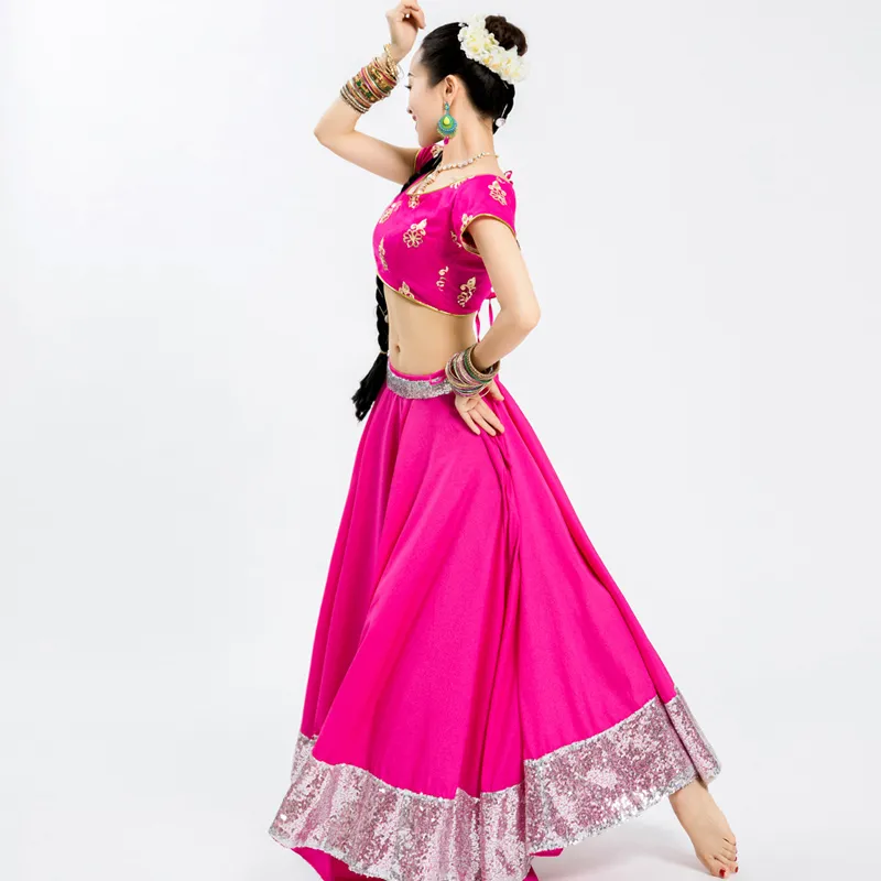 Jupe De Danse Indienne Pour Femmes Jupe Multicolore De Taille Adulte Pour La Danse Du Ventre La Danse De Bollywood Et Les Performances De Scene DQL6630 Du 68 23 DHgate