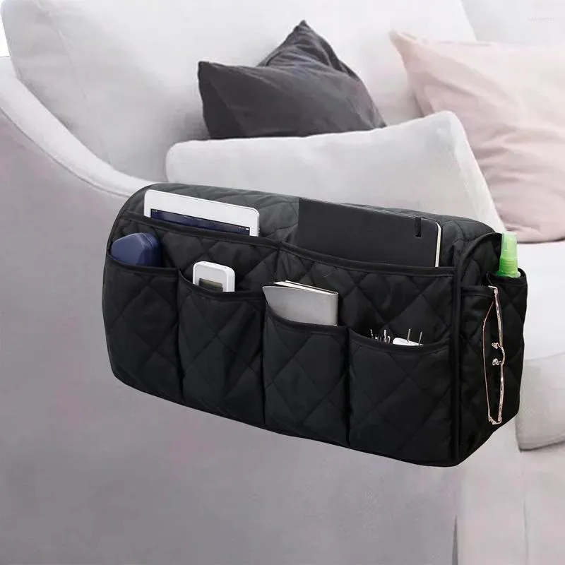 Sacs de rangement accessoires salon suspendu le sac télécommandation à télécommande Organisateur de canapé avec 14 poches faciles à usage