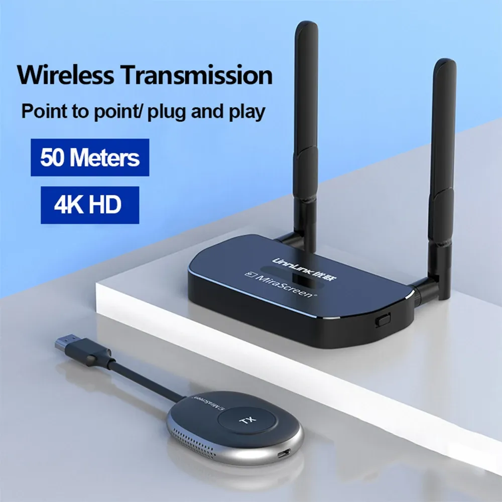 Box Mirascreen 4K 5G Wireless HD Video Transmiter Ricevitore Extender Adattatore TV Stick WiFi Display Dongle per AirPlay PC