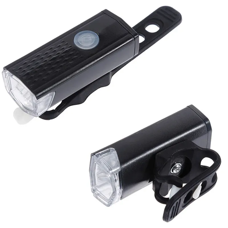 2pcs Bike Lights Front USB wiederaufladbare Scheinwerfer MTB Road Bike Radfahren Taschenlampe Bike Lantern Lamp Fahrrad -Zubehör