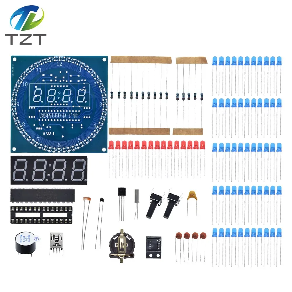 DS1302 Affichage LED rotatif Alarme électronique Module de l'horlote de bricolage Affichage de température LED pour Arduino