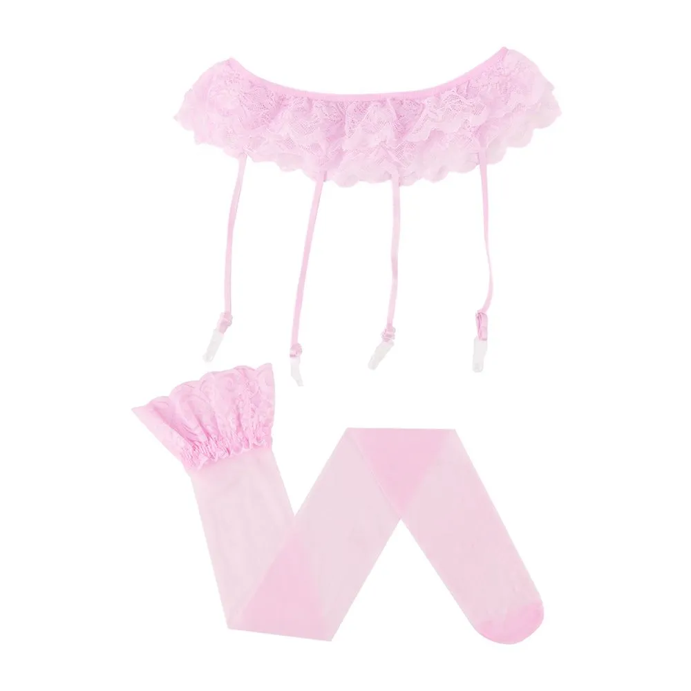 Suspender Thigh High Stockings with Lace Top and Adjustable Garter Belt for  Women from Dhgate Girls Tights and Socks
