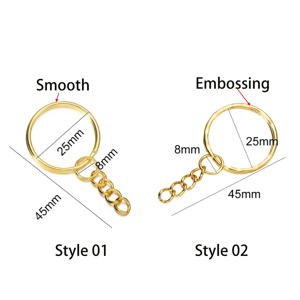 25mm Gold Metal Key Rings Smooth & Embossed... From Ddmyhome, $12.77 ...