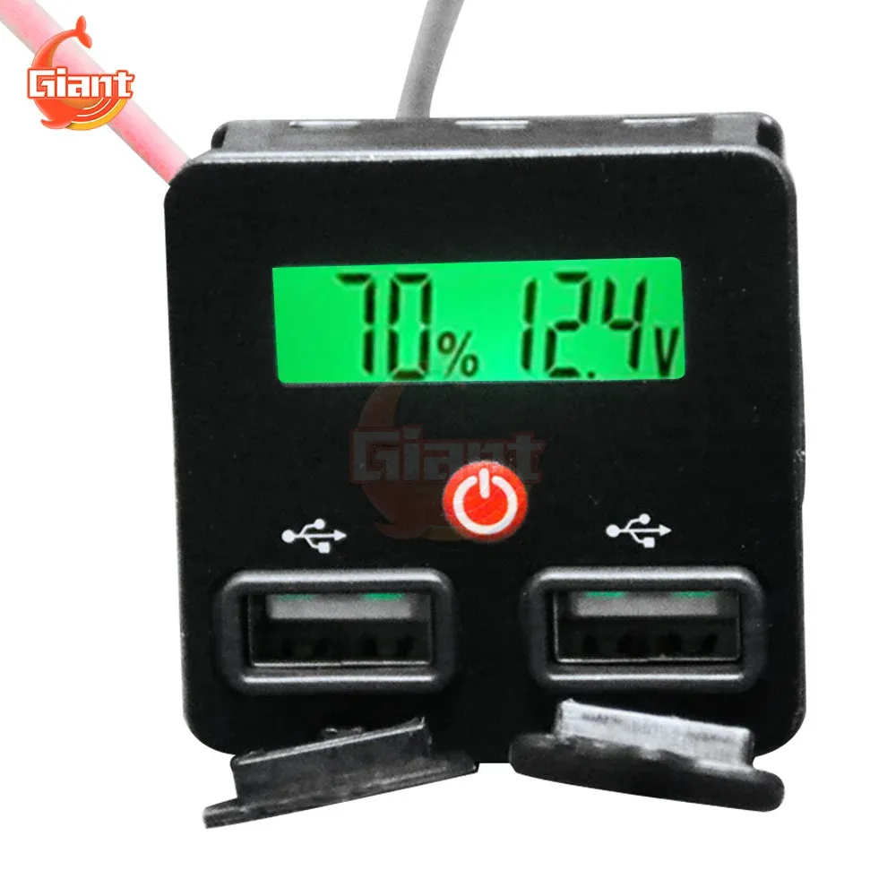 DC12-24V 3-en-1 Voltmètre Digital Tester 3S-6S Lithium Acid Acid Battery Capacité Tester Battery Tester USB Charging Module