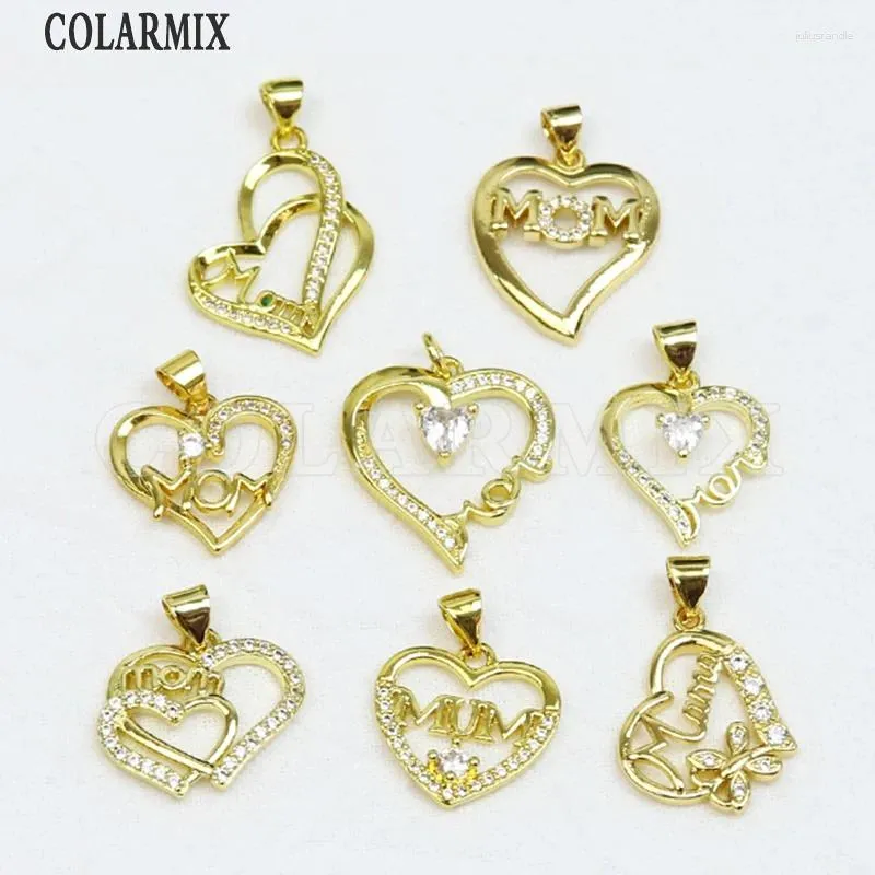 Colliers de pendentif 10 pièces Star Star Zircon Jewelry Accessoires Pave Zirconia Neckalce Charms Lovely 60315