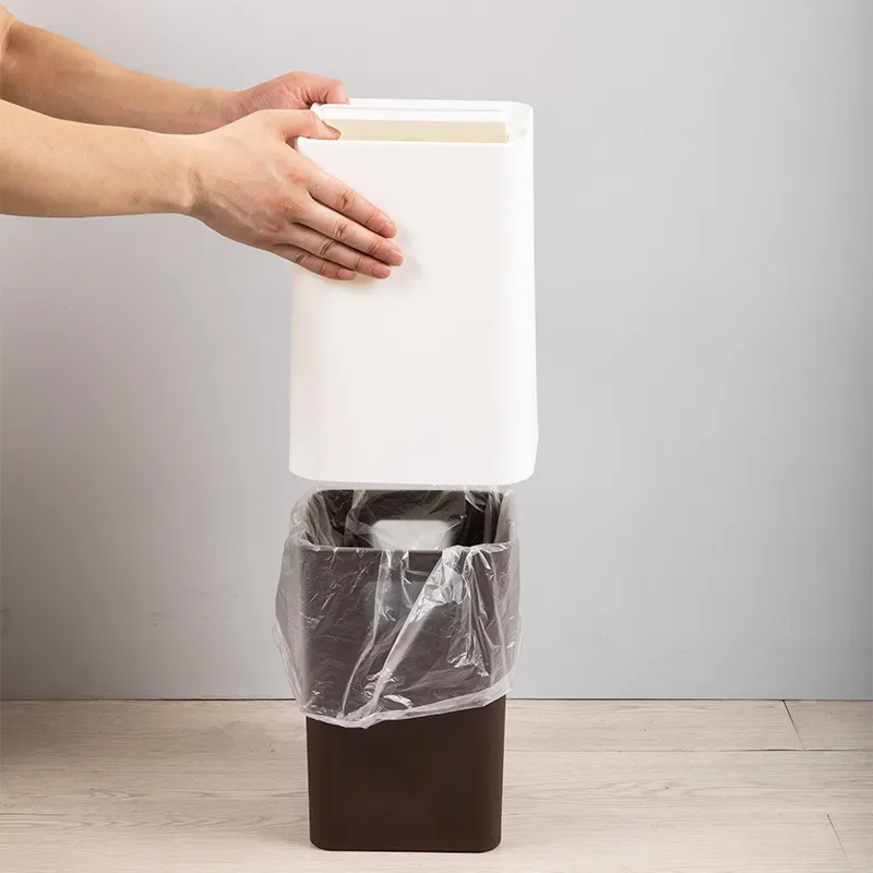 Plastik basit atık kutu oturma odası gıda nordic çöp olabilir mutfak modern siyah beyaz çöp kutusu ofis lixeira temizlik araçları