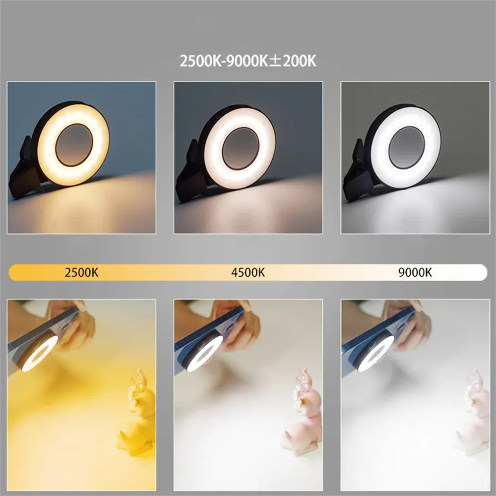 Nouveau téléphone mobile magnétique Selfie Light Ring Film Light pour Magsafe iPhone 12 13 14 Série Android Phone Light Recchargeable