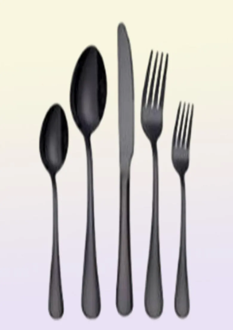 Установка столовых приборов больше вариантов 5pcsset 4pcsset нержавеющая сталь, набор серебряных серебряных приборов, включает в себя нож Fork Spoonflatwar7562830