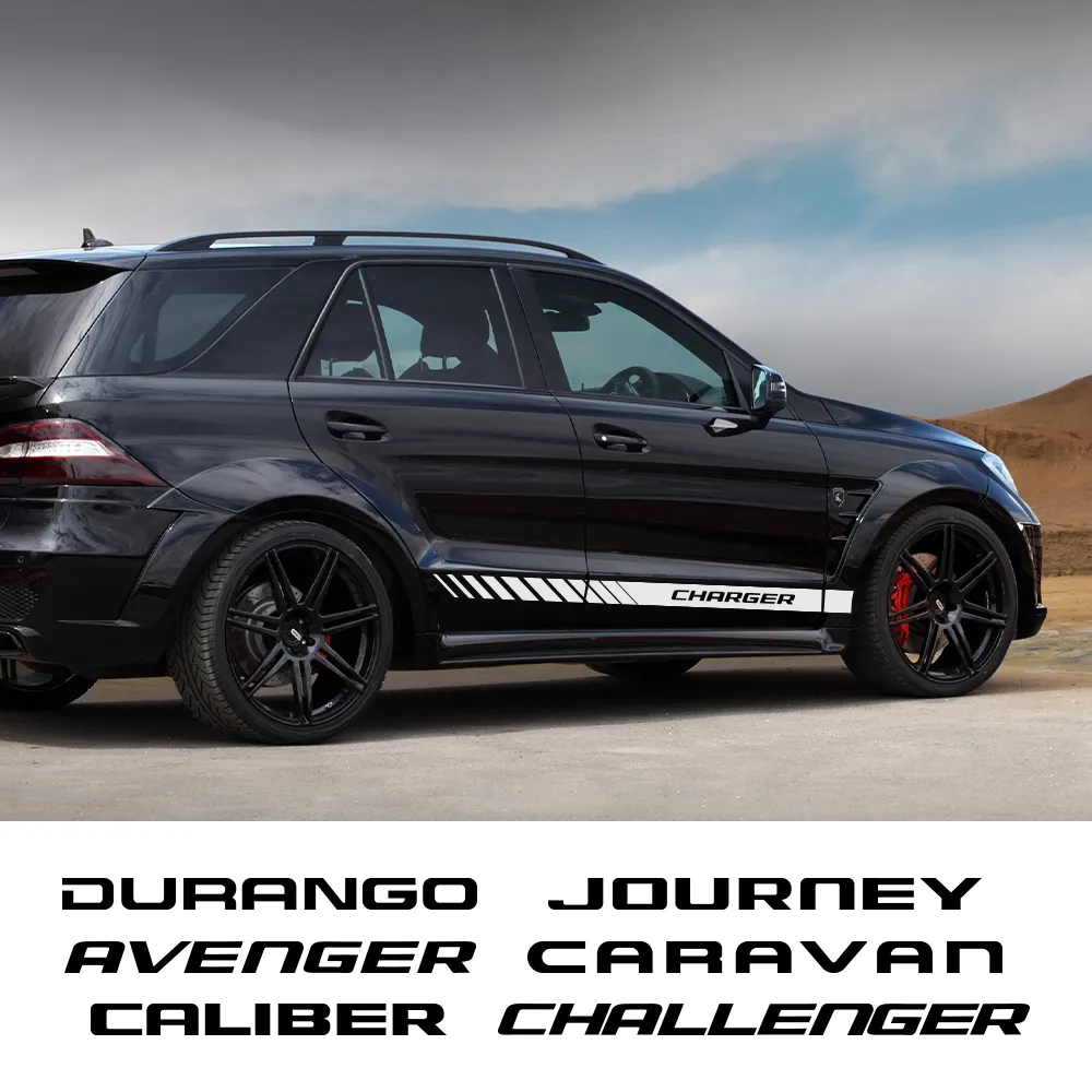 Bildörrside klistermärken för Dodge Charger Caliber Challenger Journey Durango Caravan Dart Nitro Avenger Auto Accessories Decals