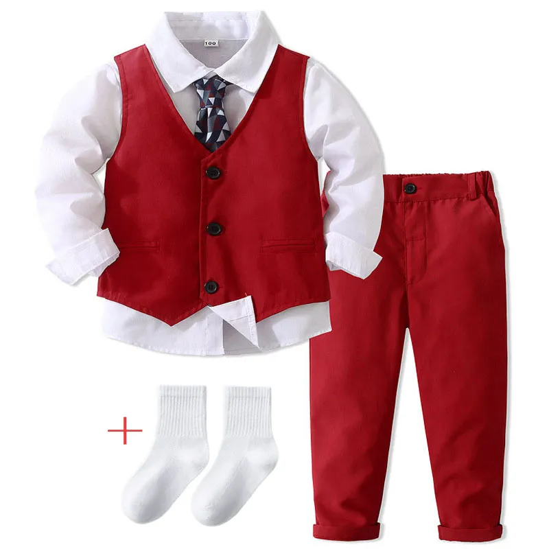 BAMBINI Abito formale abito formale per maniche lunghe camicia giubbotto gigo