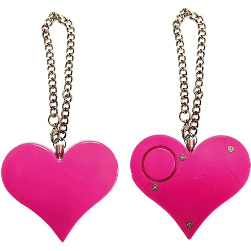 130DB Personal Alarm Attack Alarm Heart Shape Personal Security Alarm Keychain Emergency Self D efense Siren