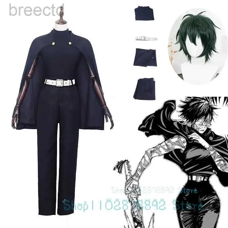 Аниме костюмы комикс jujutsu kaisen zenin maki anime cosplay costume contiforms gloak green shork shibuya inced arc arc groween Женщины женски 240411