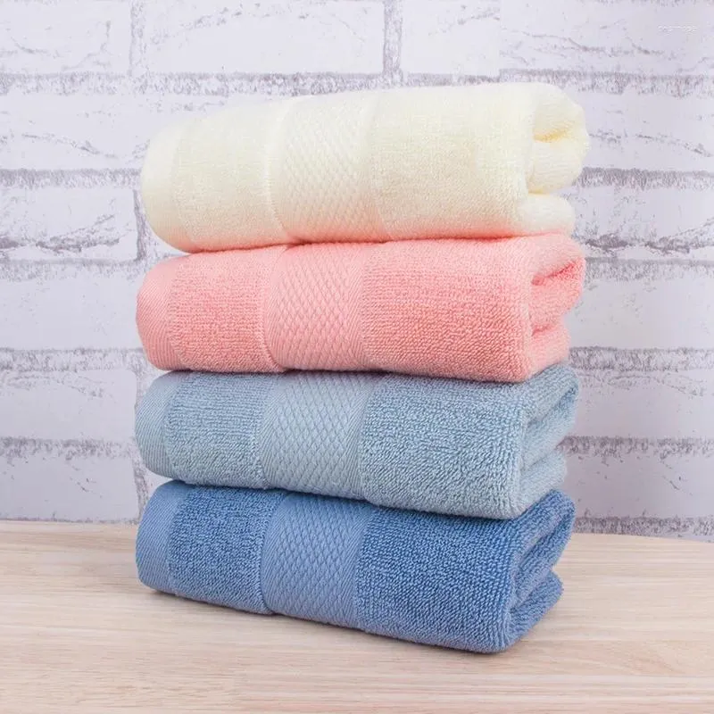 Serviette 4pcs épaissie et couleur unie absorbante Colon Pure Coton Ménage Face / main Soft Perfect pour le lavage