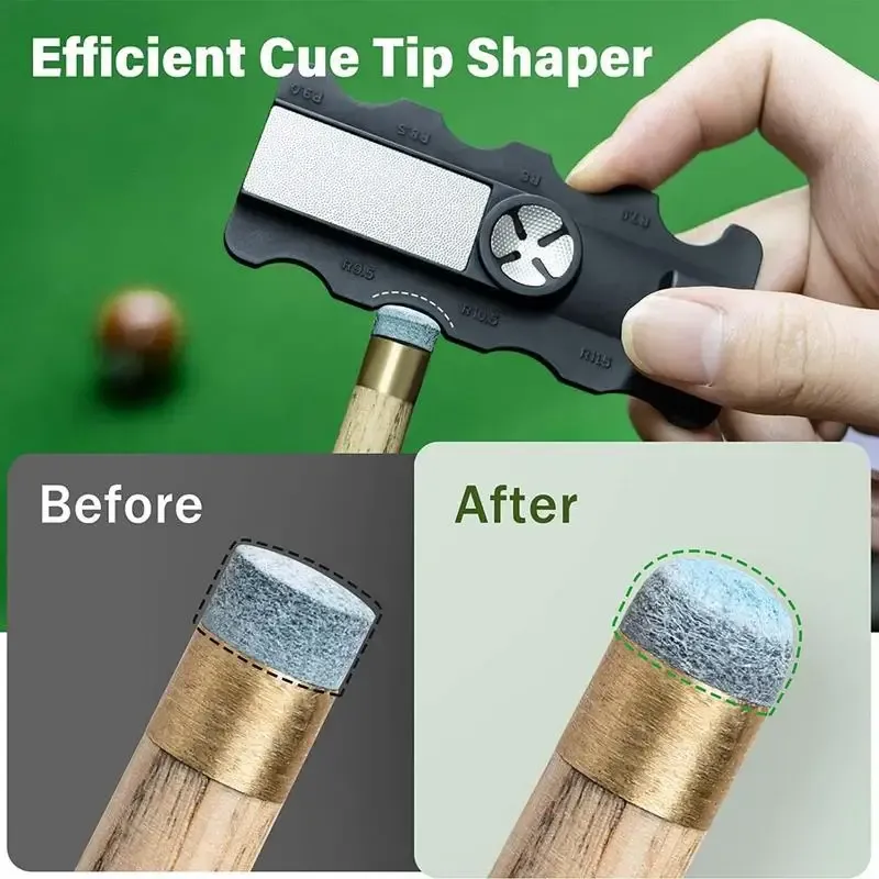 Outil de pointe de la piscine noire 5 en 1 billard billard Snooker Cue Trimmer / Tapper / Smoother / Shaper / Burnisher Cue Cue Care Tool