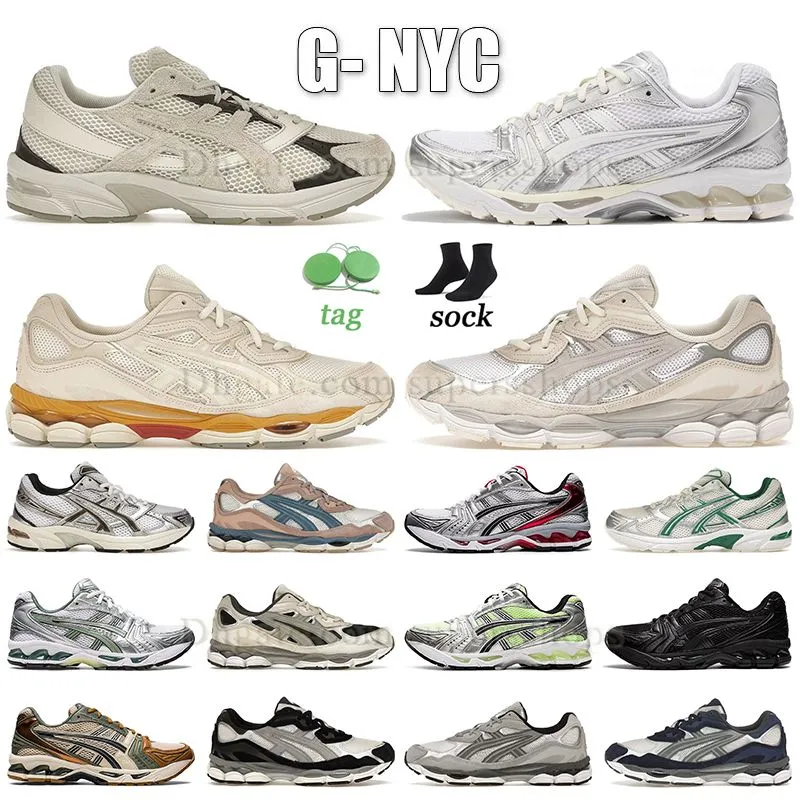 Dhgates marathon chaussures de course blanches célèbres obsidienne mens tiger mexico 66 avoine ivy mots de sneaker gel nyc coureurs plate-forme argentée