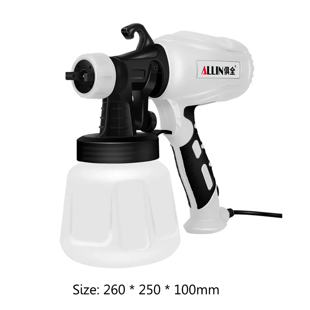900ML Electric Paint Spray Gun 650W Paint Sprayer with 2 Nozzles Household Wall Paint Spraying Machine Car Coating Airbrush Tool