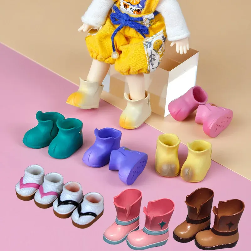 OB11 Doll Shoes Star Rain Boots Boy Girl Girl Rubber Rubber Shoes подходит для Obitsu11, GSC, тела YMY, 1/12BJD COLOG Accessories