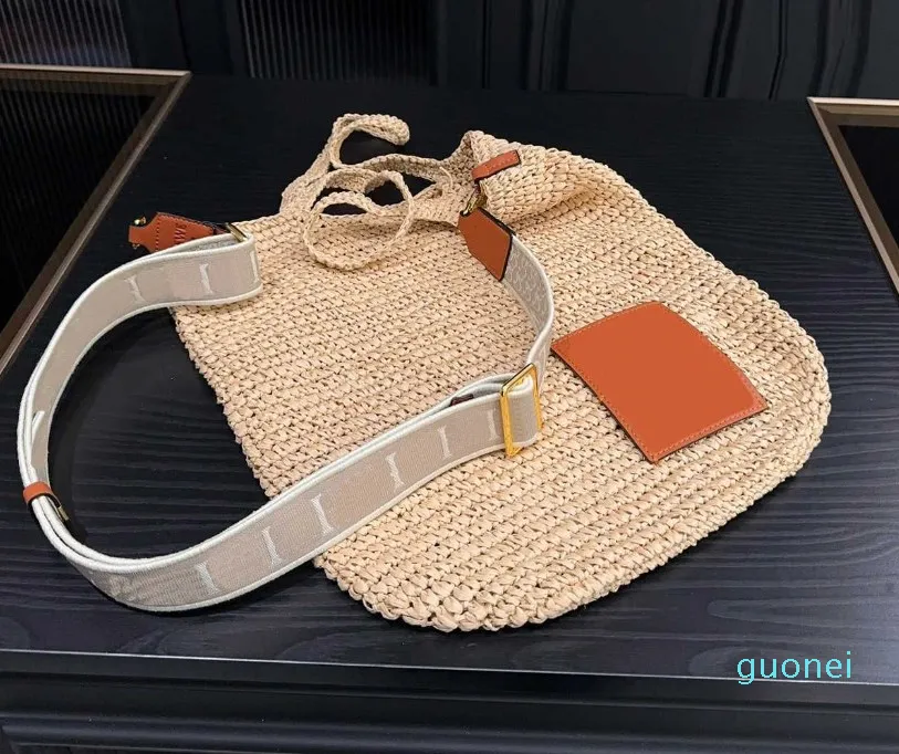 Stroweve raffia's hobo strandtas handgreep heren handtas cross body schouder dames shopper hollow out clutch tassen