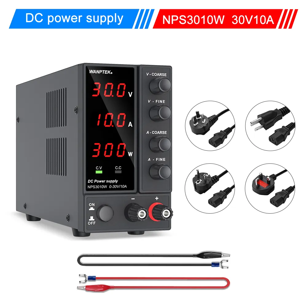 DC Zasilanie regulowane 30 V 10A z 4-cyfrową wyświetlaczem LED USB5V 2A Szybkie ładowanie regulator napięcia AC220V/110V