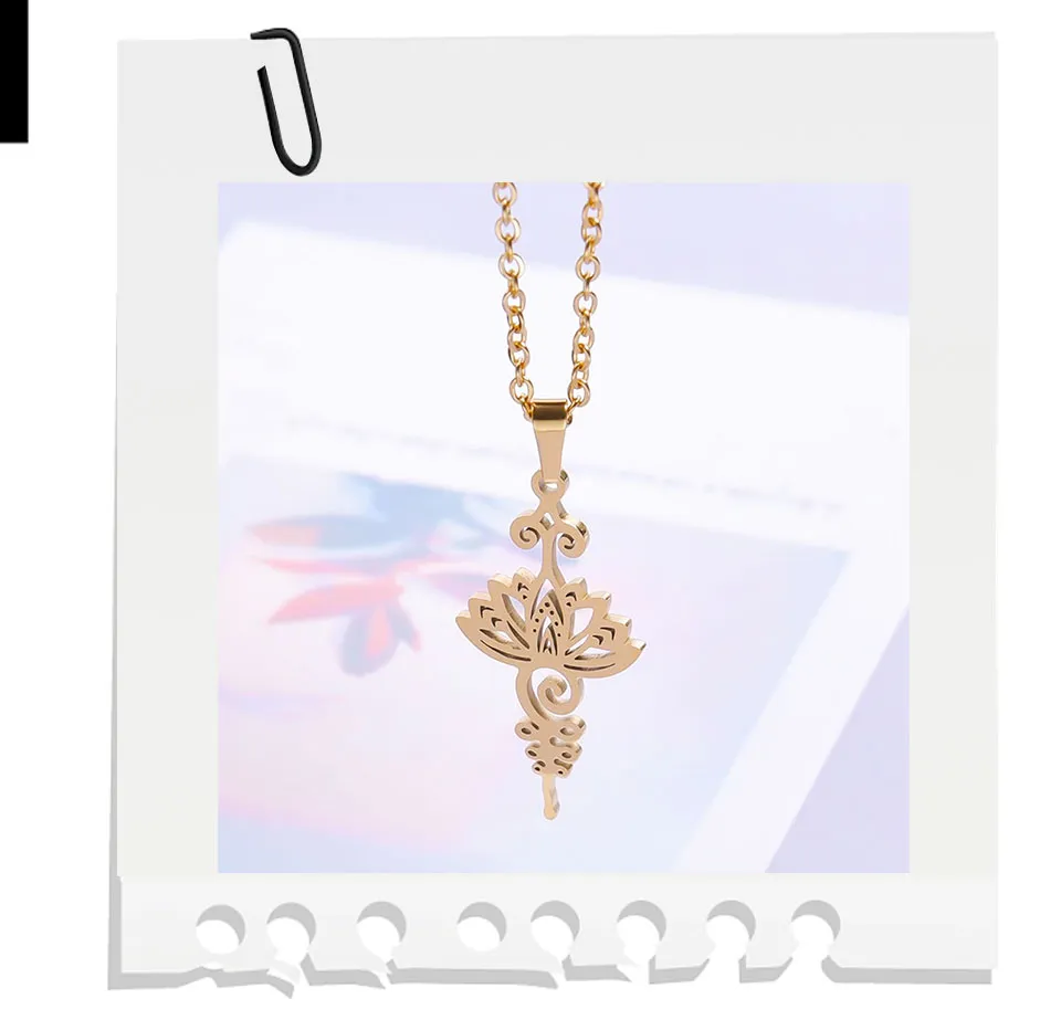 Dawapara-Collier Pendentif Fleur De Vie En Acier Inoxydable Pour Femme, Bijoux Bouddhistes, Symbole De Paix, Yoga, Méditation, Amulette