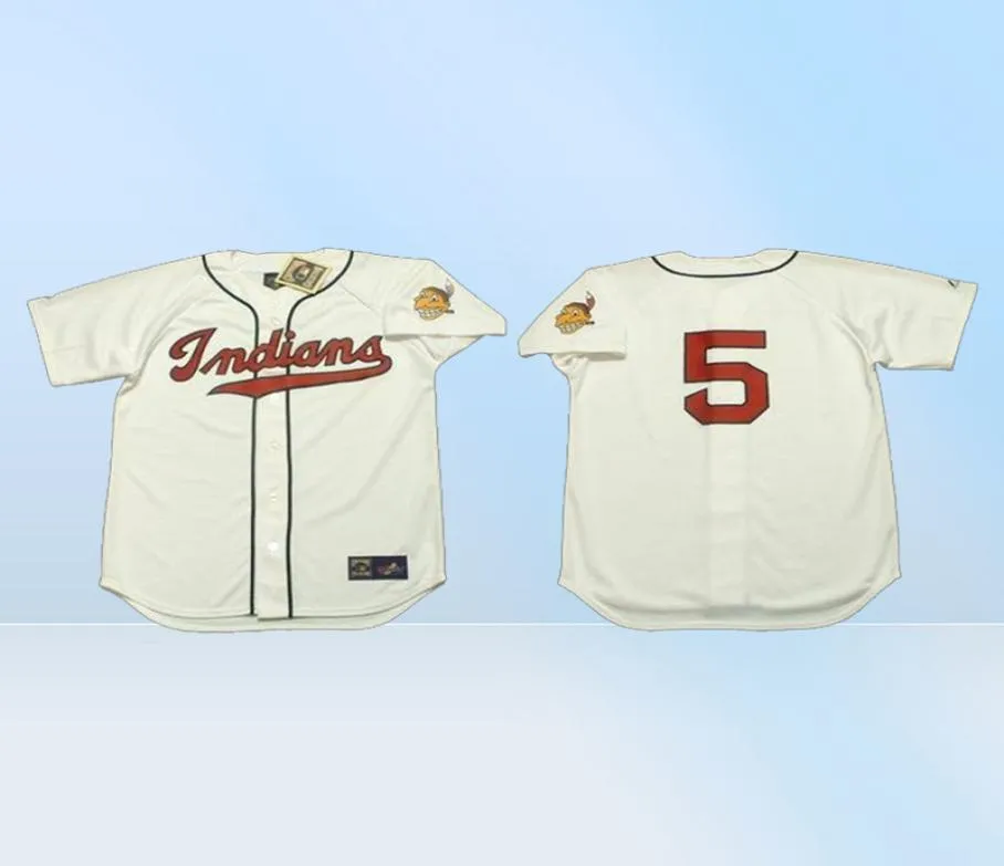 24 Ранний Wynn 14 Ларри Доби 19 Боб Феллер 7 Аль Розен 5 Лу Будро 21 Боб Лемон 29 Satchel Paige Baseball Jersey Stitch5013748