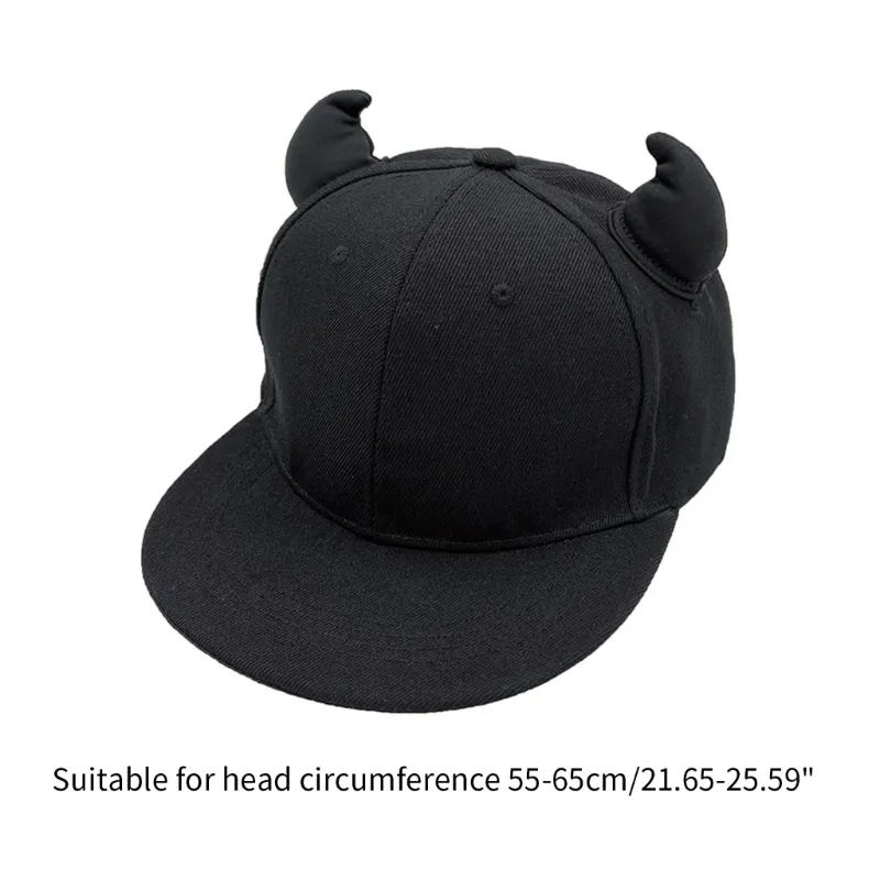 2024 Breathable Baseball Cap with Devil Horns for Womens