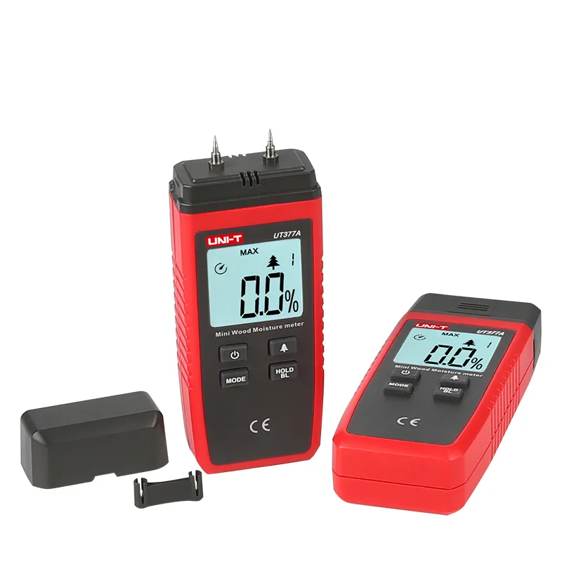 UNI-T UT377A Professionelles Holzfeuchtigkeitsmesser Digital Hygrometer Feuchtigkeitstester für Holzdaten Halten Sie das tragbare Werkzeug für LCD.