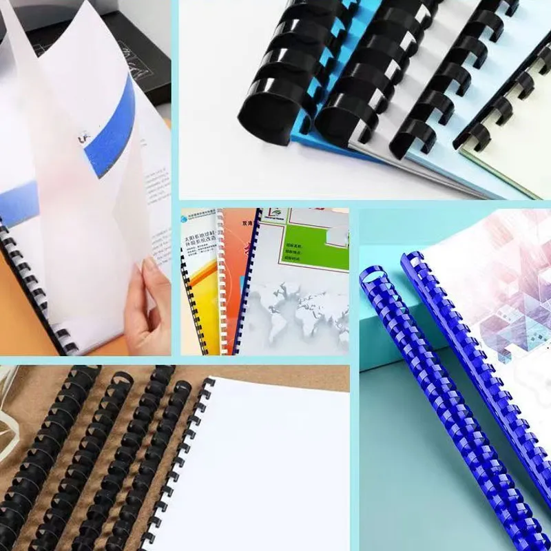 Plastic Spiral Binding Spines 21 Rings 8mm Diameter A4 Size Capacity 21