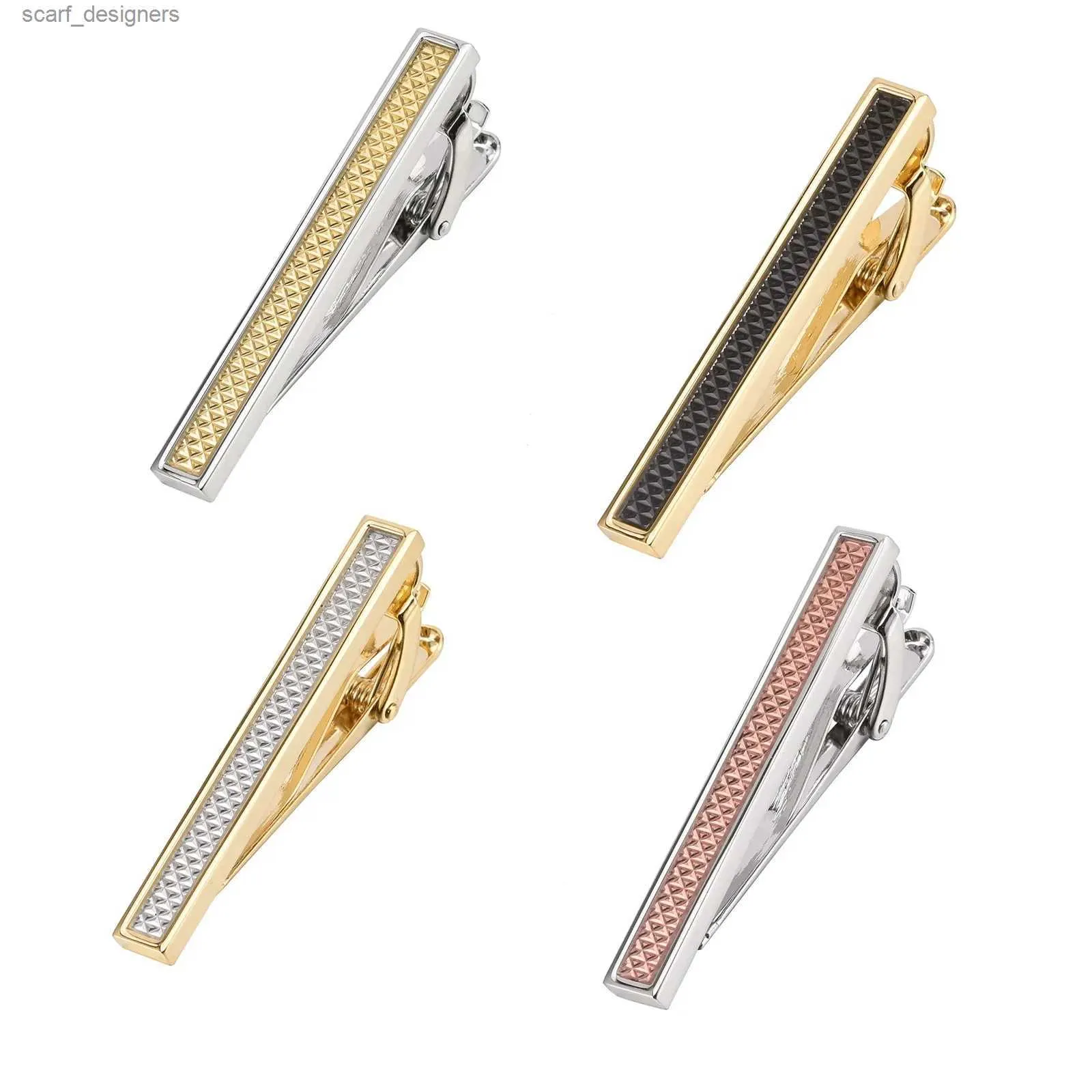 Tie Clips Mens Tie-Clips Fashion Jewelry Casual Simple Ol Style Business Banket Party Wedding Suit Shirt Skjorta Tie Accessories Gifts For Men Y240411
