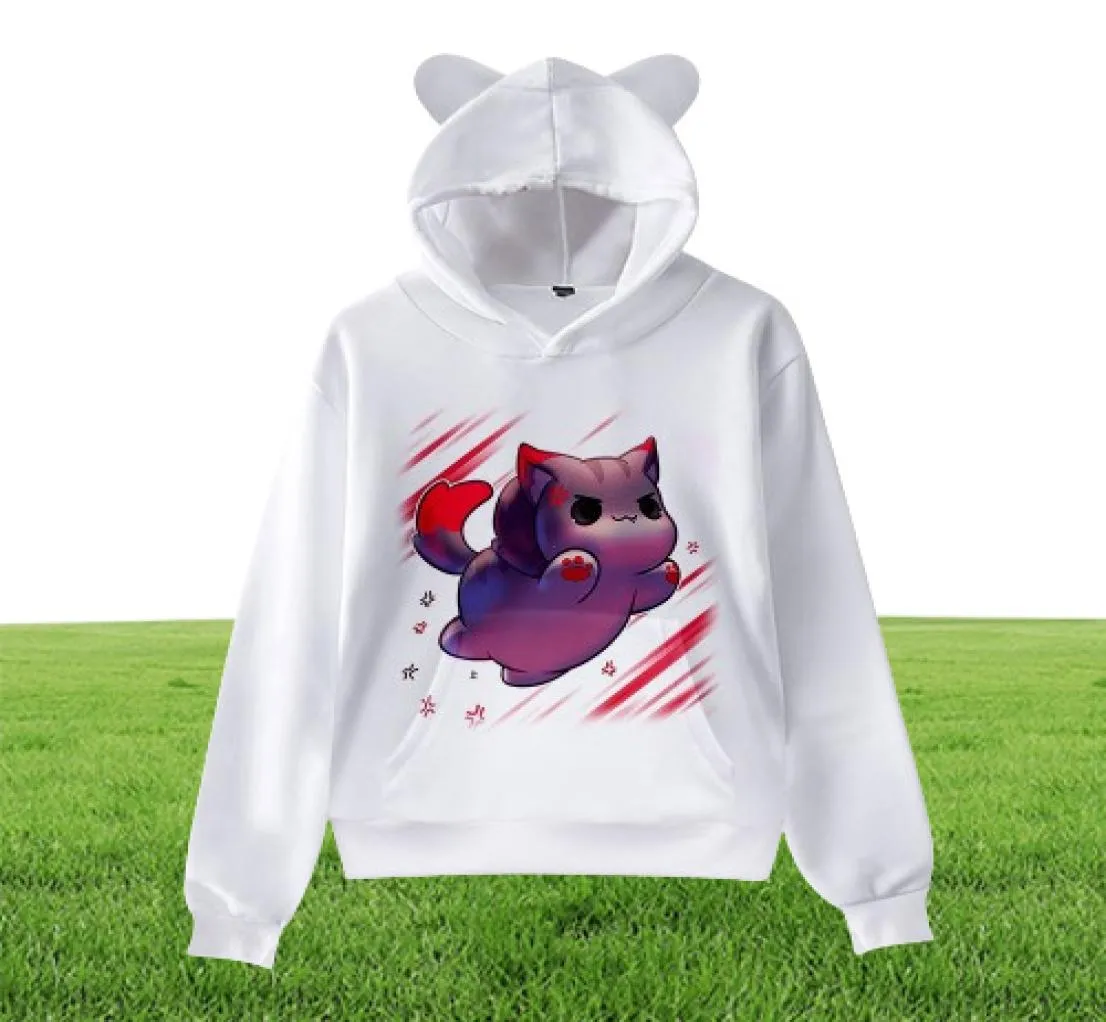 Aphmau Merch Kids Hoodie for Boys Girls Harajuku Sweatshirt Streetwear Hip Hop Kawaii Cat Ear Pulloverフード付きジャケットCosplay2933819