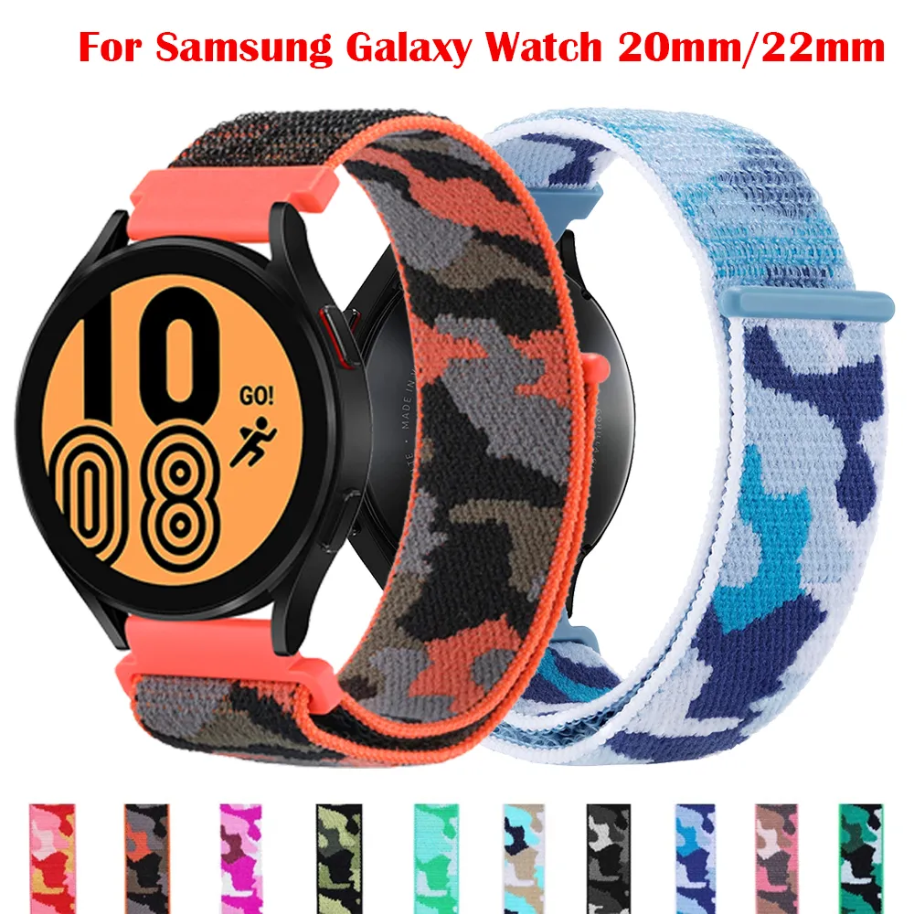 Correa de la OTAN para Samsung Galaxy Watch 5/Pro/4/Classic 44 mm 40 mm/3 46 mm 42 mm/Gear S3 Band Pulsera de 18 mm/22 mm Banda de reloj