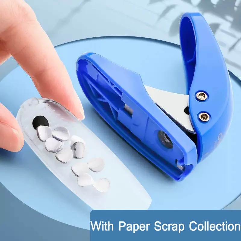 Office Binding Tools 1 Hole Puncher 6mm Hole Punch Manual Paper Puncher Portable Mini Punching bearbetning för papper