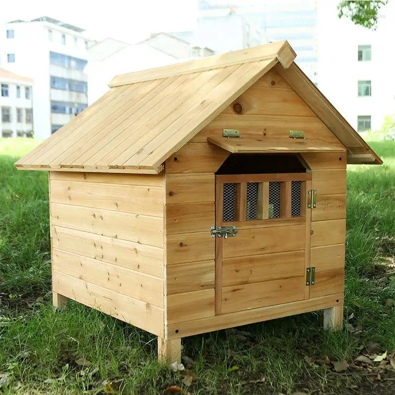 Piatti decorativi Casa per animali domestici Canca di legno per cani per cani da interno e all'aperto