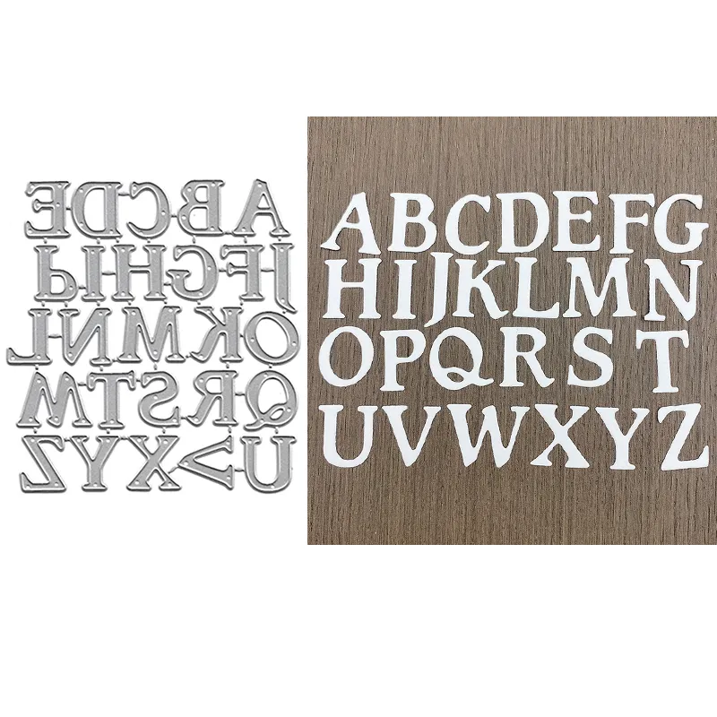 WADORN 4 Matrices De Découpe Lettres Et Chiffres En Métal - Alphabet Floral Pour Scrapbooking, Cartes Et Projets DIY