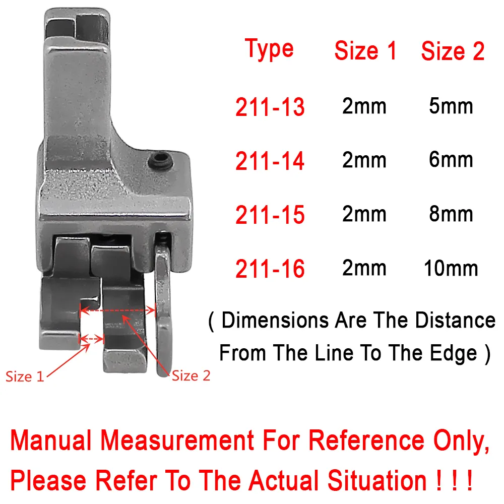 Dual Compensating Raising Presser Foot With Guide For Make Pocket Open Wire Stop Foot Industrial Sewing Machine Accessories