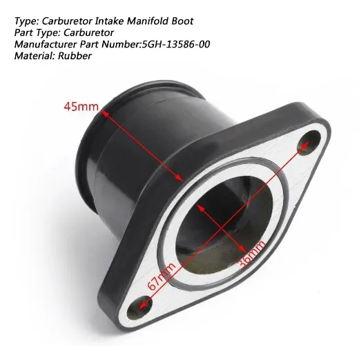 Carburetor Intake Manifold Joint Boot – Fits 1993-1996 Yamaha Kodiak 400 4x4