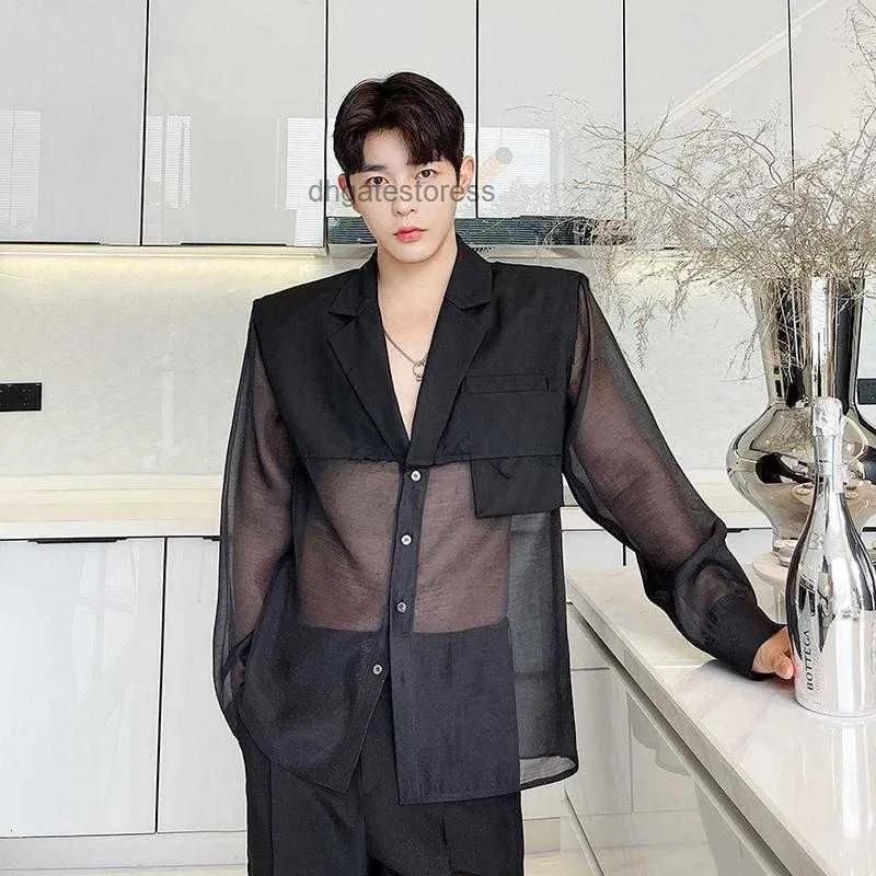 DHgate.com:Mens Suits C Y 2023 See Through Design Summer