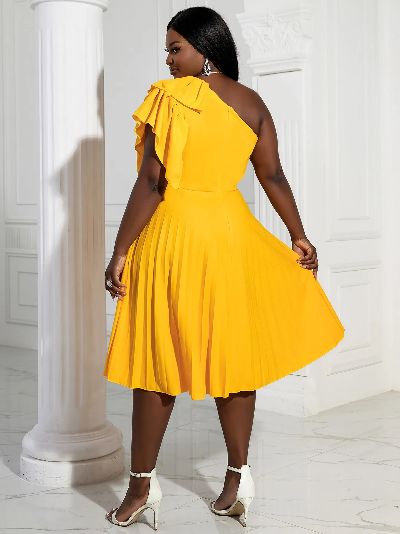 Yellow Cocktail Dresses For Weddings, One Shoulder... From Dh2958055,  $27.76 In Bulk | DHgate.Com
