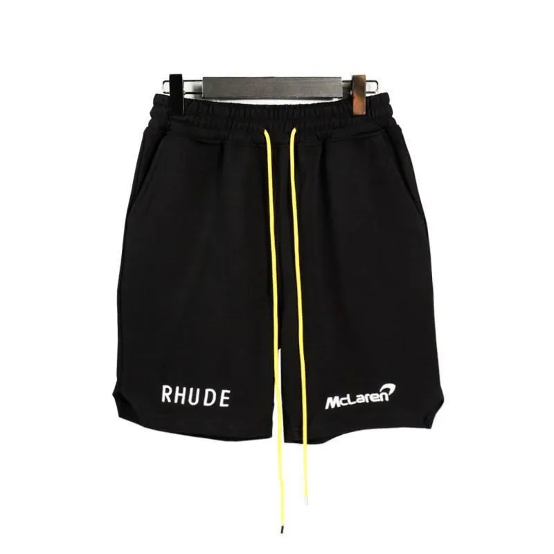 Designer Mens Shorts Rhude Shorts Mens Fifth Shorts Män Set Tracksuit Pants Loose and Bekväm mode vara populärt nya designer Summer Mens Shorts Gym Shorts 13