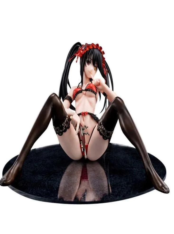 Date A Live Kurumi Tokisaki Zaphkiel Relax 22CM Japan Anime Figures PVC Action Figure Model Toys Sexy Girl Collection Doll Gift Q02362537