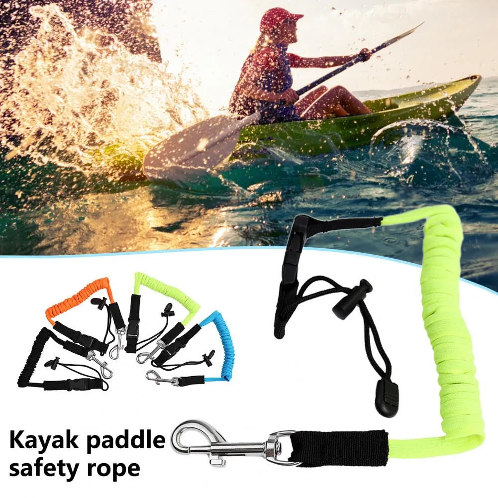 Paddle lina rozciągalna z haczykiem bezpieczeństwa regulowane wielokrotne użycie wiosła do surfingu bungee bungee bungee solidna smycz do kajaku