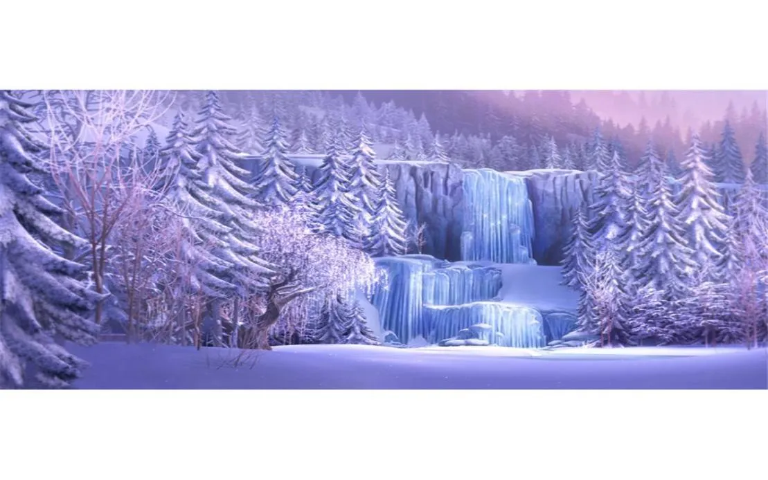 Snow Couverte Pine Trees Ice Flow Forest CHARTEMENTS FRANGEN Waterfall Winter Pcenic Wallpaper Studio PO Shoot Backdro6010972