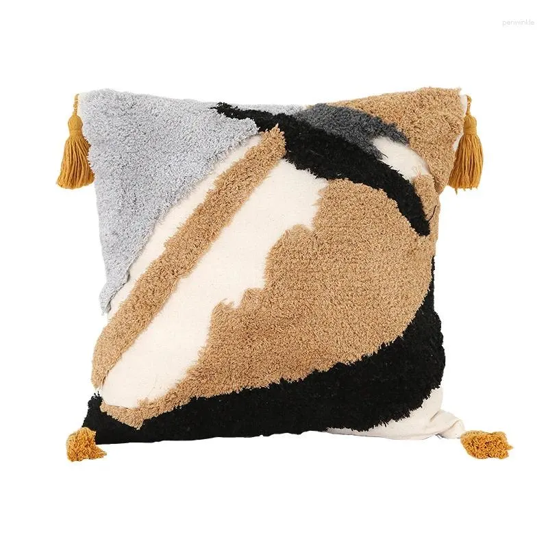 Kussen Tufting Cover Boheemian Ethnic Style Home El Decoration Soft Fabric Geometric Art Design Slaapkamer Sofa Case