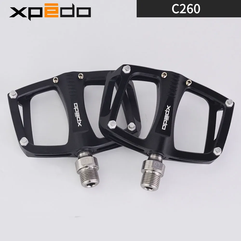 Wellgo Xpedo C260 SPD -Lager -Taschenrad Fahrrad versiegelt Aluminium Extruded Flat MTB Rad Fahrradfahrradfahrrad -Pedale 9/16 "Fahrradfahrten