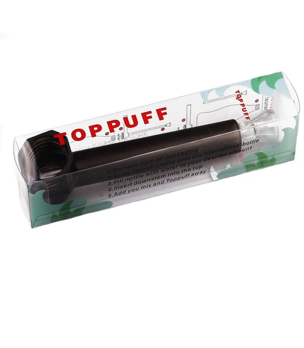 Bongo de parafuso instantâneo de pufff puff em uma garrafa Toppuff Viajante Diy Tubos de água Viagem de acrílico Substituição portátil Fumando HOO3472285