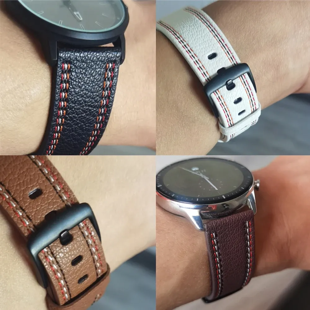 Per Xiaomi Mi Watch S1 Bracciale in pelle cinghia attiva 22mm Watchband MI Watch Color 2 Sport Smart Band Bracciale per S1 Pro