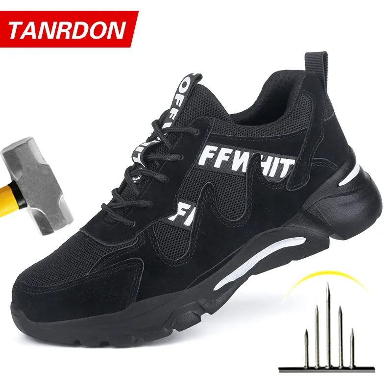 Boots Mens Work Safety Boots Boots non fossé Pincture Kevlar Bottom Fashion Safety Shoes étanche